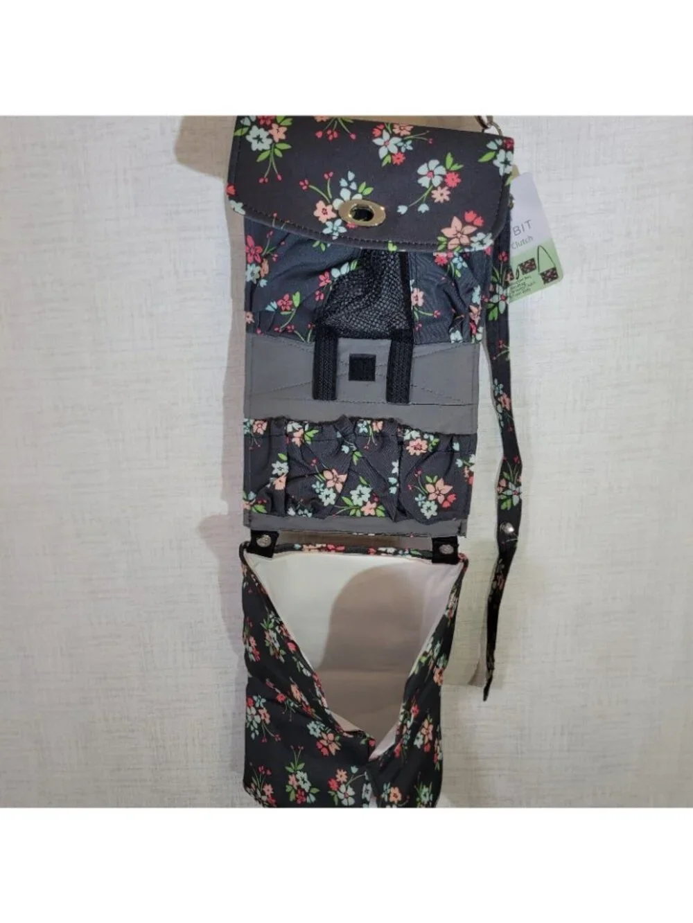 NWT LillyBit Floral Diaper Bag Organizer Crossbody Wristlet Clutch Baby Bag - Picture 3 of 6